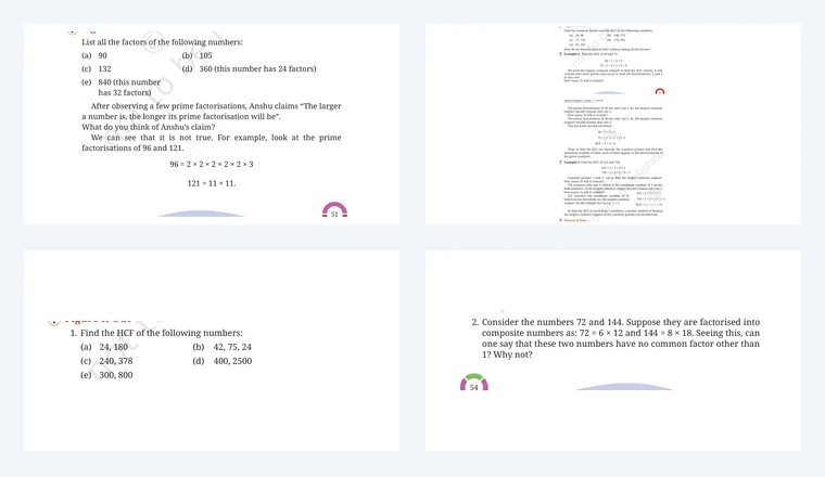 Questions from Class 7 Maths Chapter 11, Finding Common Ground