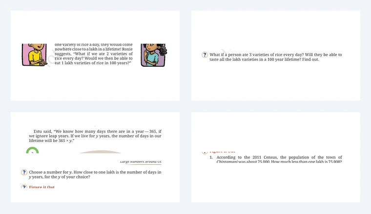 Questions from Class 7 Maths Chapter 1, Large Numbers Around Us