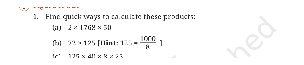 NCERT Class 7 Maths Chapter 1, solved question 41