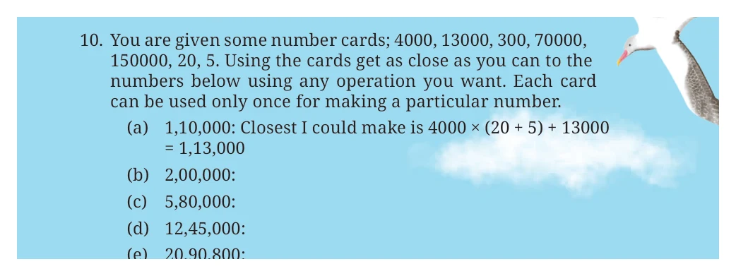 NCERT Class 7 Maths Chapter 1, solved question 68
