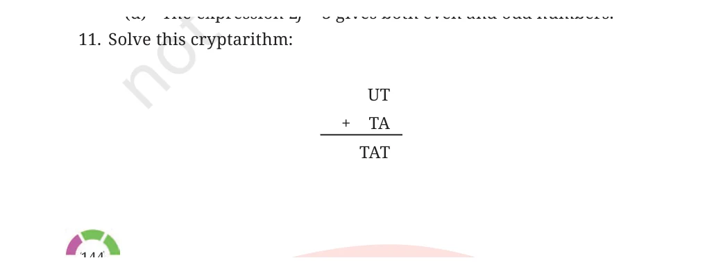 NCERT Class 7 Maths Chapter 6, solved question 45