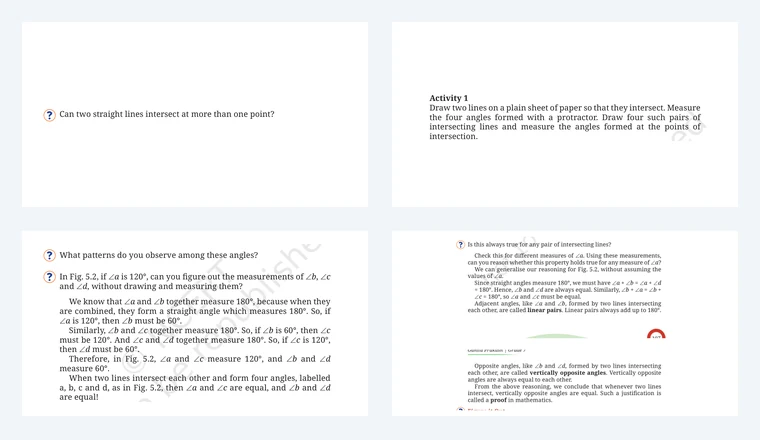Questions from Class 7 Maths Chapter 5, Parallel and Intersecting Lines