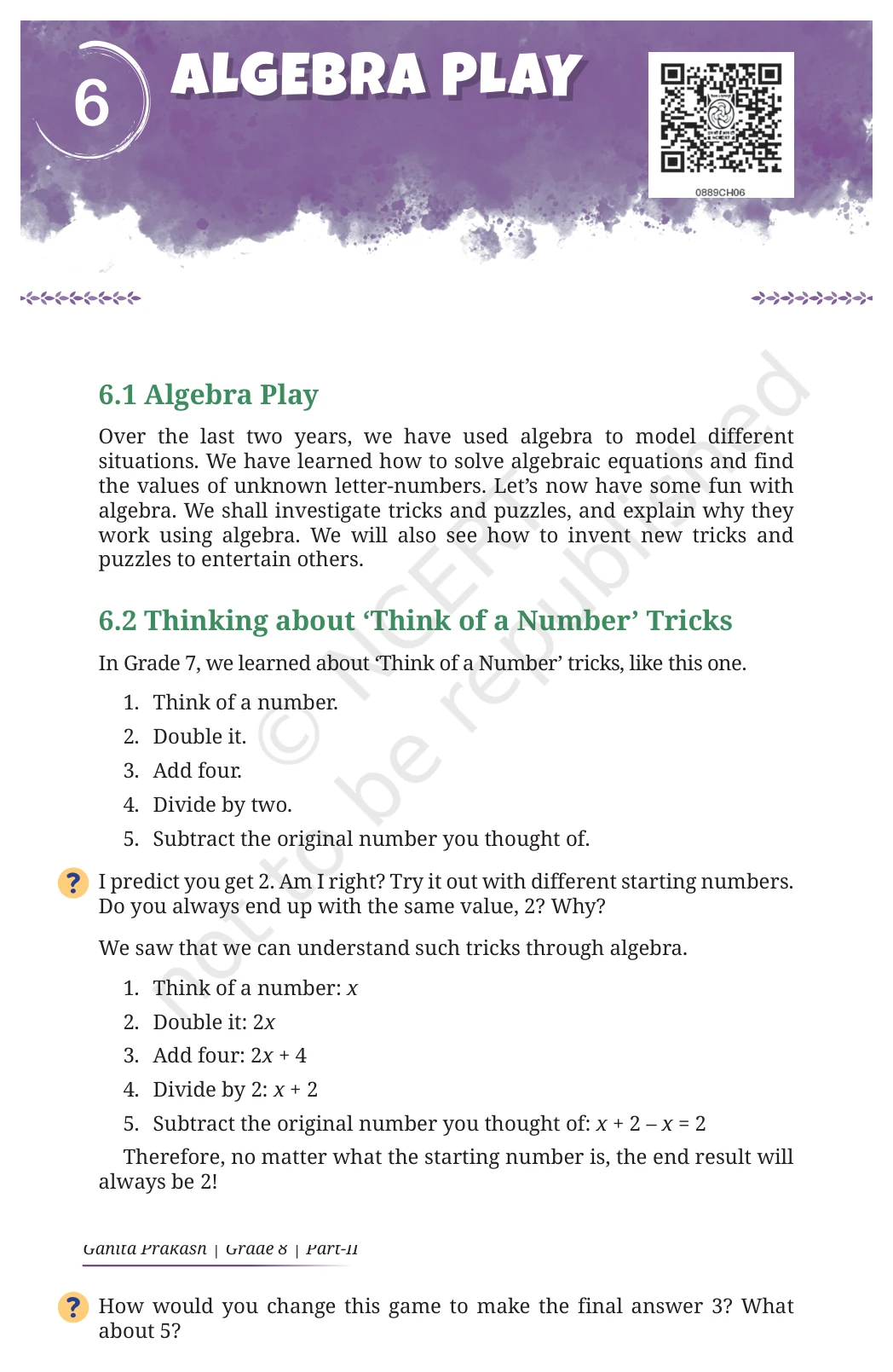 NCERT Class 8 Maths Chapter 13, solved question 1