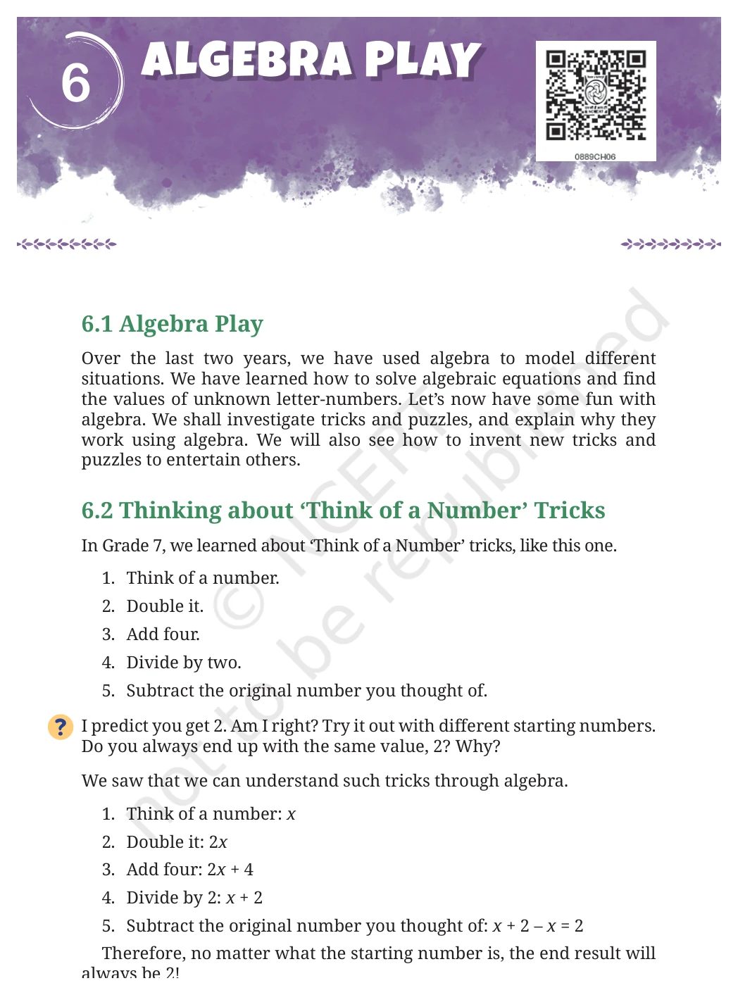 NCERT Class 8 Maths Chapter 13, solved question 1