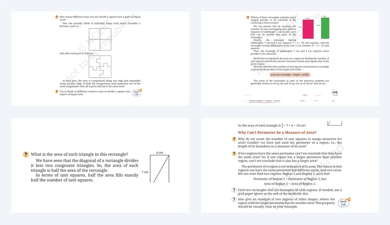 Questions from Class 8 Maths Chapter 14, Area