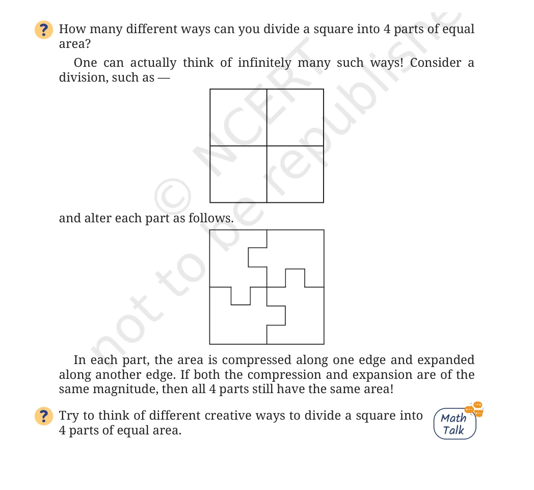 NCERT Class 8 Maths Chapter 14, solved question 1
