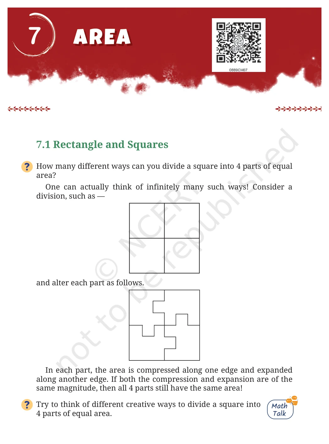 NCERT Class 8 Maths Chapter 14, solved question 1