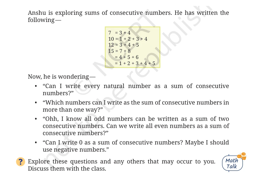 NCERT Class 8 Maths Chapter 5, solved question 1