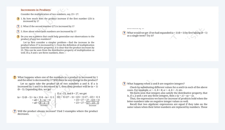 Questions from Class 8 Maths Chapter 6, We Distribute, Yet Things Multiply