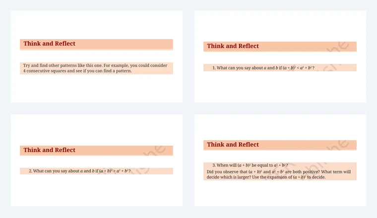 Questions from Class 9 Maths Chapter 4, Exploring Algebraic Identities