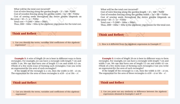 Questions from Class 9 Maths Chapter 2, Introduction to Linear Polynomials