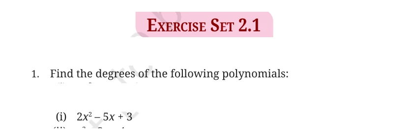 NCERT Class 9 Maths Chapter 2, solved question 5