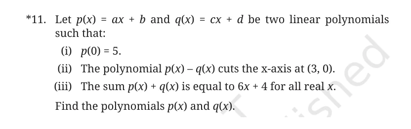 NCERT Class 9 Maths Chapter 2, solved question 109
