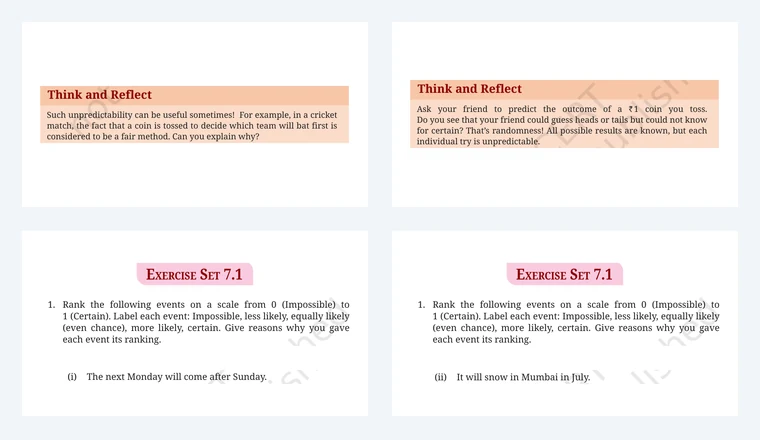 Questions from Class 9 Maths Chapter 7, The Mathematics of Maybe: Introduction to Probability