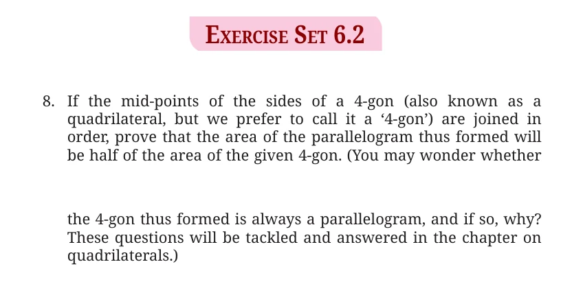 NCERT Class 9 Maths Chapter 6, solved question 40