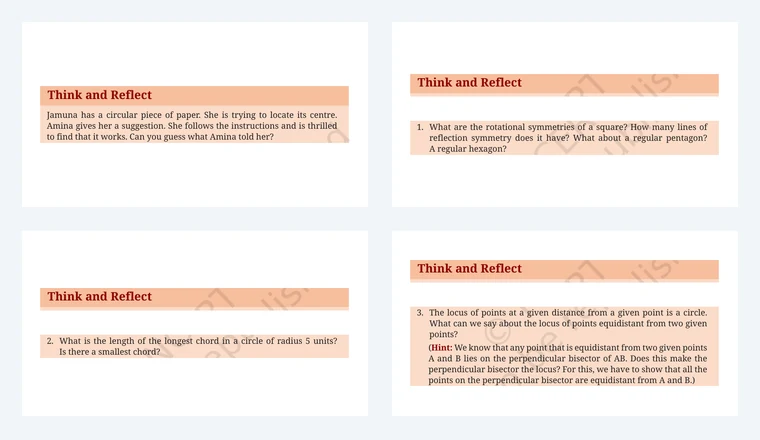 Questions from Class 9 Maths Chapter 5, I'm Up and Down, and Round and Round